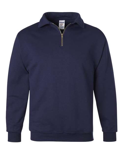 Super Sweats NuBlend Quarter-Zip Cadet Collar Sweatshirt.  ODGDW-4528MR-MET