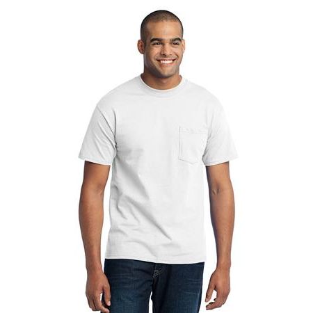 Port & Company ®  Tall 50/50 Cotton/Poly T-Shirt with Pocket. PC55PT