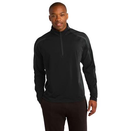Sport-Tek ®  Sport-Wick ®  Stretch 1/2-Zip Colorblock Pullover. ST851